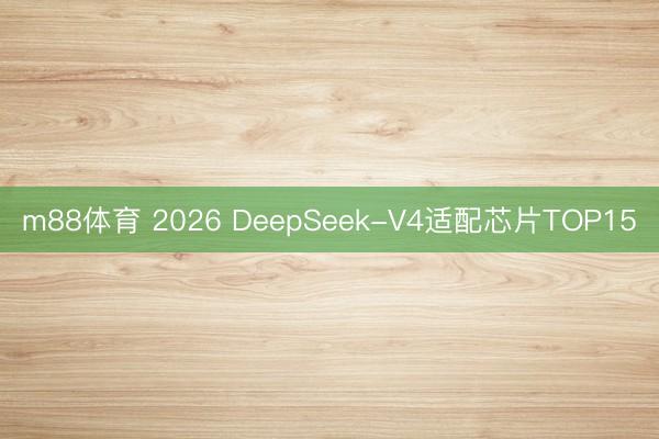 m88体育 2026 DeepSeek-V4适配芯片TOP15