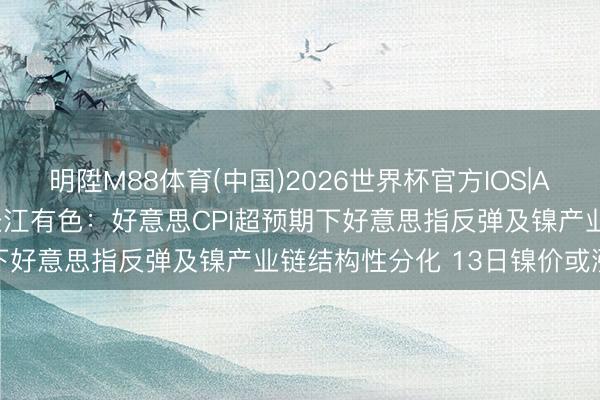 明陞M88体育(中国)2026世界杯官方IOS|Android手机app下载 长江有色：好意思CPI超预期下好意思指反弹及镍产业链结构性分化 13日镍价或涨跌不大