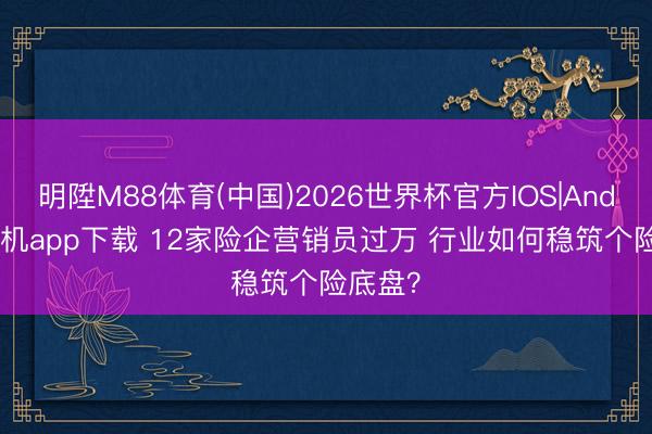 明陞M88体育(中国)2026世界杯官方IOS|Android手机app下载 12家险企营销员过万 行业如何稳筑个险底盘？