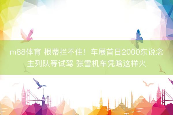 m88体育 根蒂拦不住！车展首日2000东说念主列队等试驾 张雪机车凭啥这样火