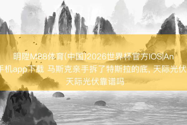 明陞M88体育(中国)2026世界杯官方IOS|Android手机app下载 马斯克亲手拆了特斯拉的底， 天际光伏靠谱吗