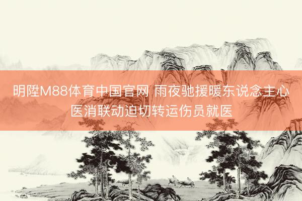 明陞M88体育中国官网 雨夜驰援暖东说念主心医消联动迫切转运伤员就医